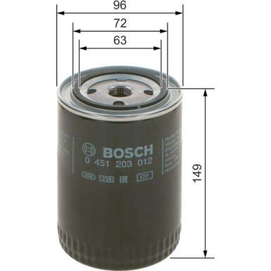 Ölfilter 0 451 203 012 Ölfilter 0 451 203 012