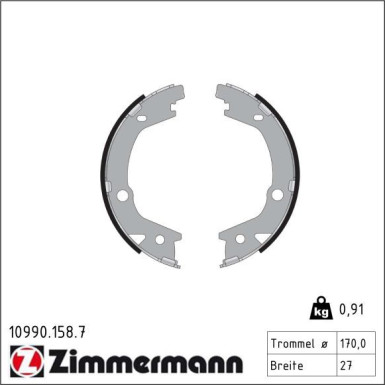 ZIMMERMANN Bremsbacken 10990.158.7 ZIMMERMANN Bremsbacken 10990.158.7