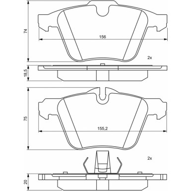 Bremsklötze VA JAGUAR F-Type 12 0 986 494 808