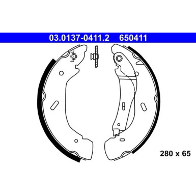 Bremsbackensatz 03.0137-0411.2