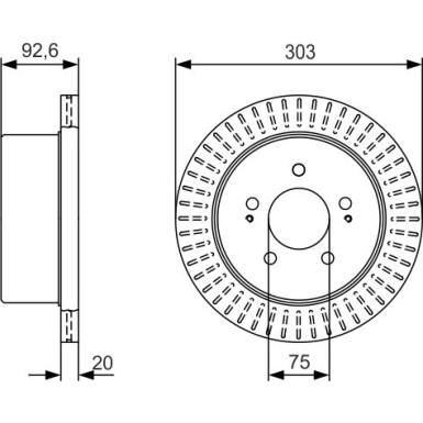 Bremsscheibe 0 986 479 V26 Bremsscheibe 0 986 479 V26