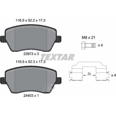 Bremsbelagsatz Suzuki P. Swift 05-/Agilla 07-/Splash 2397302 Bremsbelagsatz Suzuki P. Swift 05-/Agilla 07-/Splash 2397302