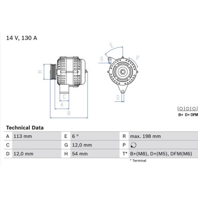 Lichtmaschine SAAB 9-3,9-5,9-3X 0 986 049 000