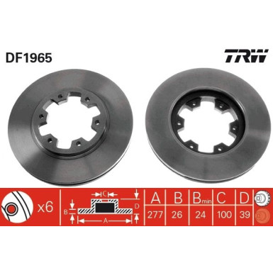 Bremsscheibe Nissan P. Terrano DF1965 Bremsscheibe Nissan P. Terrano DF1965