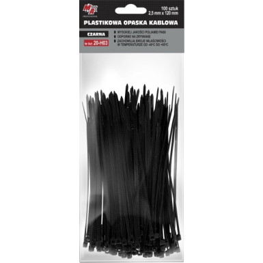 Kabelbinder 2,5X120 (1 Pack 100 Stück) Schwarz 20-H03 Kabelbinder 2,5X120 (1 Pack 100 Stück) Schwarz 20-H03