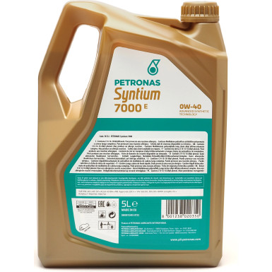 PETRONAS Syntium 7000 E 0W-40 5 Liter 70722M12EU