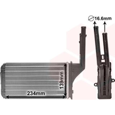 VAN WEZEL Wärmetauscher, Innenraumheizung 40006049