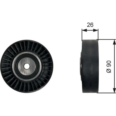Umlenk-/Führungsrolle, Keilrippenriemen T36461