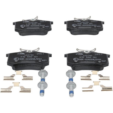 Bremsbelagsatz Citroen T. C2/C3/C4/C8/Ds3/Ds4/Xsara 00- Keramik 13.0470-2740.2