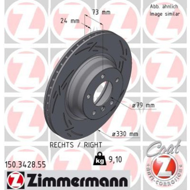 ZIMMERMANN Bremsscheibe 150.3428.55 ZIMMERMANN Bremsscheibe 150.3428.55