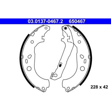 Bremsbackensatz 03.0137-0467.2 Bremsbackensatz 03.0137-0467.2