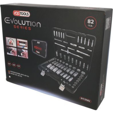 KS TOOLS ZESTAW KLUCZY NASADOWYCH 1/4+3/8+1/2,82SZT.CALOWE 917.0082 KS TOOLS ZESTAW KLUCZY NASADOWYCH 1/4+3/8+1/2,82SZT.CALOWE 917.0082