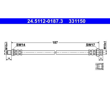Bremsschlauch 24.5112-0187.3