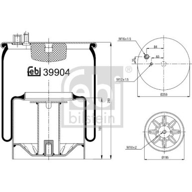FEBI BILSTEIN Luftfeder 39904