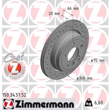 11 482 050 Sport Bremsscheibe HA Sport 150.3437.52 11 482 050 Sport Bremsscheibe HA Sport 150.3437.52