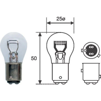 Glühlampe P21/4W 12V/21/4W 10Stk 008529100000 Glühlampe P21/4W 12V/21/4W 10Stk 008529100000