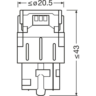 W21W LEDriving SL Amber 12V Blister 2 Stück OSRAM
