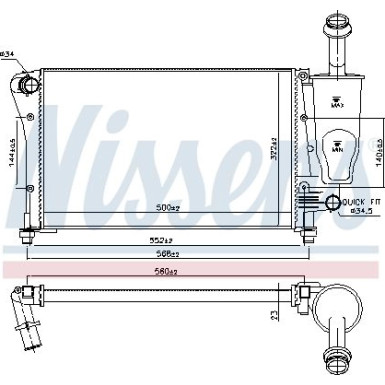 Wasserkühler PKW 617853