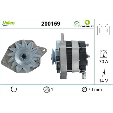 VALEO Generator 200159 VALEO CORE-FLEX VALEO Generator 200159 VALEO CORE-FLEX