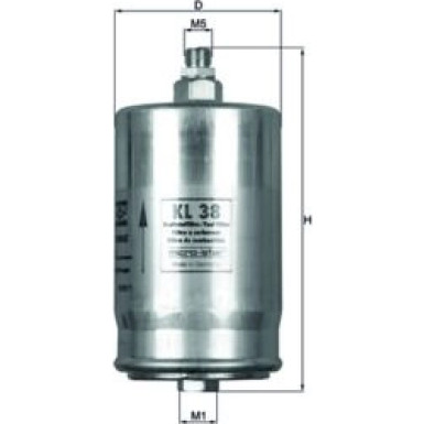 MAHLE Kraftstofffilter KL 38