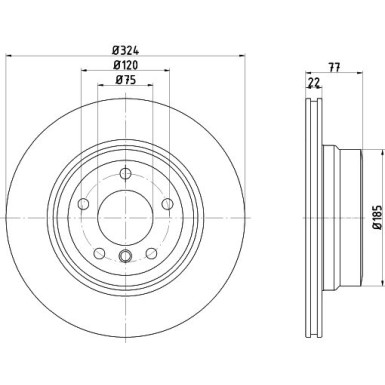 Bremsscheibe Bmw T. 1 (E82/E88) 3.0 07-13 PRO 92201903