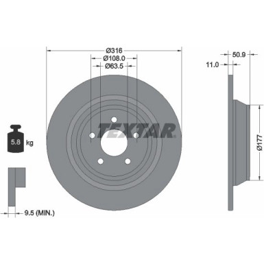 Bremsscheibe PRO 92292503 Bremsscheibe PRO 92292503