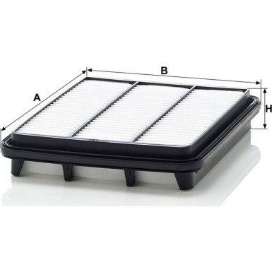 Mann & Hummel Luftfilter PKW CHEVROLET Epica 07 C 2740