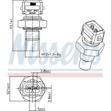 NISSENS Sensor, Kühlmitteltemperatur 207023