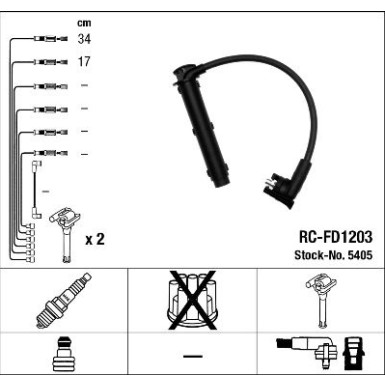 RC-FD1203 NGK - Zündkabelsatz FORD Galaxy 01-06 5405