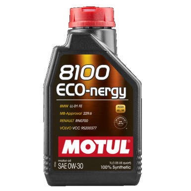 Motul 8100 ECO-nergy 0W-30 Volvo VCC 95200377 A5/B5 1 Liter 8100 ECO-NERGY 0W-30 102793