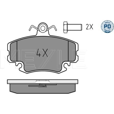 Bremsbelagsatz Renault S. 9/11/19/20/21/Clio 91-L MEYLE-PD: Advanced performance and design 025 214 6318/PD