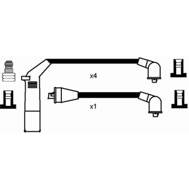 NGK Zündleitungssatz 0710
