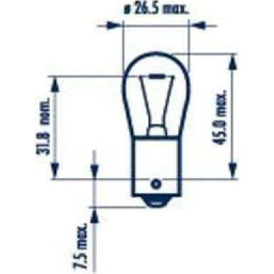 Glühlampe Py21W 12V/21W (Orange) Blister 2 Stk 176384000