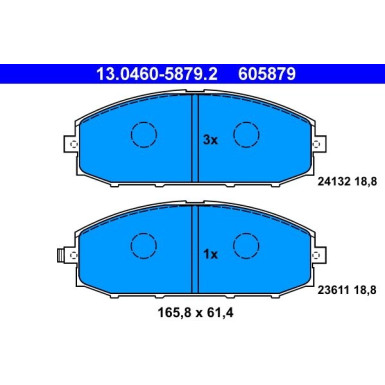 Bremsbelagsatz Nissan P. Patrol Gr V 2.8-3.0 Dti 97-10 13.0460-5879.2 Bremsbelagsatz Nissan P. Patrol Gr V 2.8-3.0 Dti 97-10 13.0460-5879.2