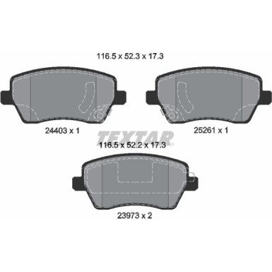 Bremsbelagsatz Nissan P. Micra/Note 1.2/1.5 Dci 10 2440301 Bremsbelagsatz Nissan P. Micra/Note 1.2/1.5 Dci 10 2440301