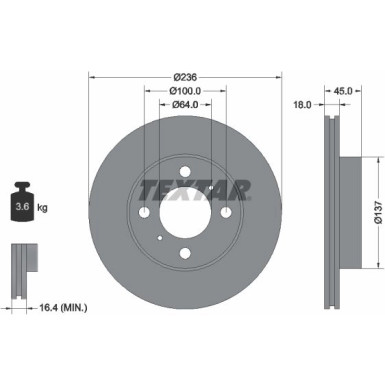 Bremsscheibe Mitsubishi P. Colt -03/Carisma 92089400 Bremsscheibe Mitsubishi P. Colt -03/Carisma 92089400