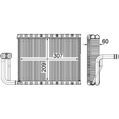 Verdampfer, Klimaanlage AE 104 000P Verdampfer, Klimaanlage AE 104 000P