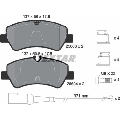 Bremsbelagsatz Ford T. Transit 2.0-3.2 Tdci 13 Q+ 2560303 Bremsbelagsatz Ford T. Transit 2.0-3.2 Tdci 13 Q+ 2560303