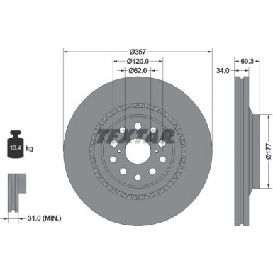 Bremsscheibe Lexus P. Ls 06- Pr PRO 92224303