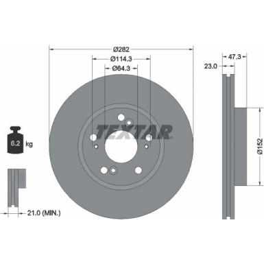 Bremsscheibe Honda P. Crv 92128400