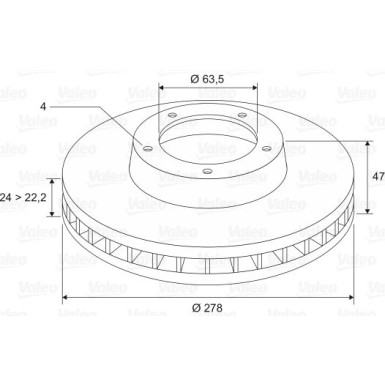 VALEO Bremsscheibe 186401