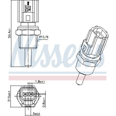 NISSENS Sensor, Kühlmitteltemperatur 207007