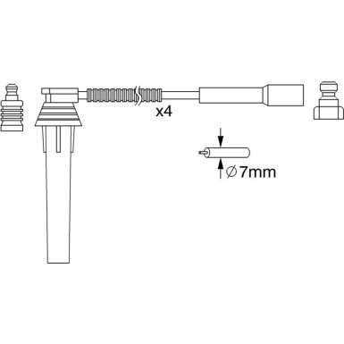 Zündleitungssatz CHRYSLER,DODGE 0 986 357 052