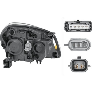Hauptscheinwerfer NISSAN QASHQAI 2,07-4,10 1EF 238 042-011