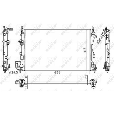 Kühler, Motorkühlung 58203A