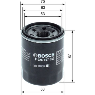 Ölfilter F 026 407 357 Ölfilter F 026 407 357
