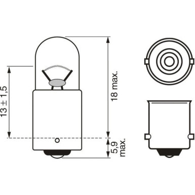 24V 2V TRUCK LIGHT BA9s BOSCH KFZ-GLUEHLAMPE Trucklight 1987302508