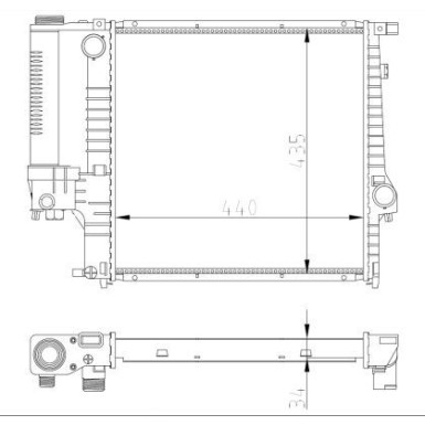 Kühler, Motorkühlung 53849A Kühler, Motorkühlung 53849A
