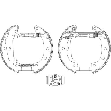 Satz Bremsbacken Renault Megane 95 Shoe Kit Pro 84049501 Satz Bremsbacken Renault Megane 95 Shoe Kit Pro 84049501