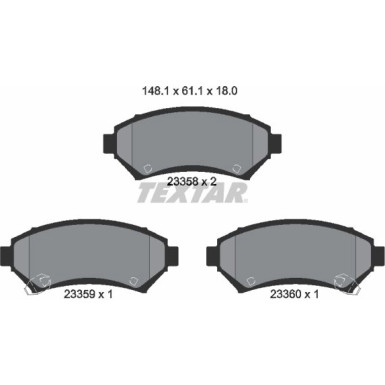 Bremsbelagsatz Opel P. Sintra 96 2335801 Bremsbelagsatz Opel P. Sintra 96 2335801